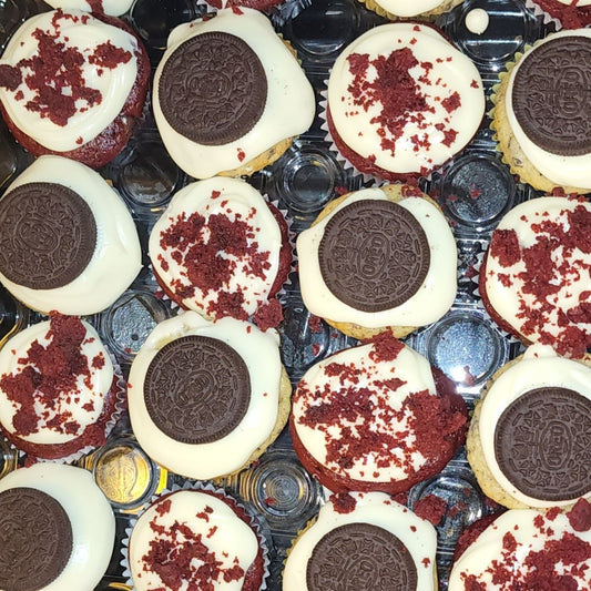 Oreo and red velvet cupcakes